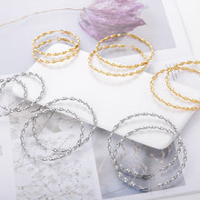 Load image into Gallery viewer, Korean Jewelry Ins Wind Twisted Line Large Hoop Earrings