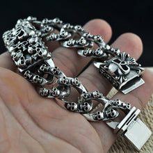 Load image into Gallery viewer, Retro Punk Fashion Men&#39;s Silver Hip-hop Bracelet