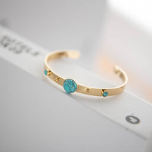 Load image into Gallery viewer, Geometric Jewelry Female Electroplating Real Gold Opening Adjustable Titanium Steel Bracelet