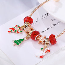 Load image into Gallery viewer, Christmas Bracelet Candy Gift Socks Christmas Tree Pendant Snowflake Beads Holiday Gift Jewelry Accessories