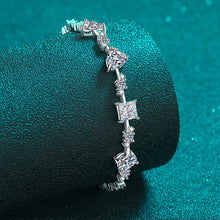 Load image into Gallery viewer, Women&#39;s Fashion Sterling Silver Moissanite Shaped Bracelet