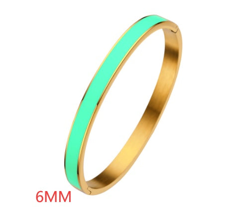 Epoxy Jewelry Ladies Gold Stainless Steel Bracelet