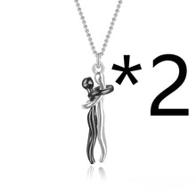 Load image into Gallery viewer, Hot Sale Affectionate Hug Necklace Couples Anniversary Valentine&#39;s Day  Gift Fashion Punk Street Style Pendant Necklace