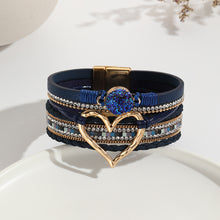 Load image into Gallery viewer, Leather Cord Bracelet Bohemian Multi-layer Rough Stone Love Jewelry For Girls