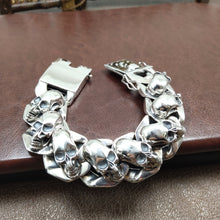 Load image into Gallery viewer, S925 Personality Feather Skull Bracelet For Men