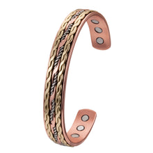 Load image into Gallery viewer, Red Copper Adjustable Hand Strong Magnetic Anti-fatigue Woven Jewelry