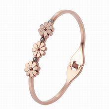 Load image into Gallery viewer, Simple Three Little Daisies TISCO Bracelet Chrysanthemum Jewelry With Diamonds