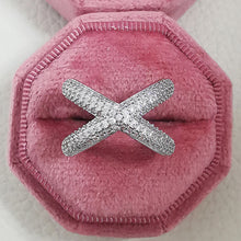 Load image into Gallery viewer, Geometric Full Diamond Luxury Women&#39;s Ring