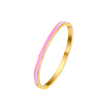 Load image into Gallery viewer, Epoxy Jewelry Ladies Gold Stainless Steel Bracelet