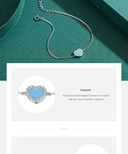 Load image into Gallery viewer, Heart Shaped Love Green Pine Bracelet S925 Sterling Silver Hand Jewelry