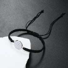 Load image into Gallery viewer, Braided Sport Bracelets, Sports Accessories Adjustable, Baseball, Volleyball, Basketball, Soccer, Football Jewelry For Fans, Ideal For Birthday Or Halloween Gifts
