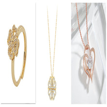 Load image into Gallery viewer, Explosive Style Detachable Deformed Four-leaf Clover Necklace For Women A Multi-wearing Zircon Small Love Short Clavicle Chain