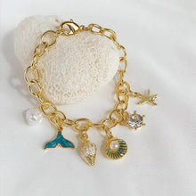 Load image into Gallery viewer, Jewelry Creative Ocean Fan Shellfish Starfish Pearl Fishtail