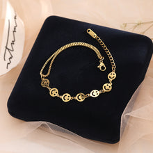 Load image into Gallery viewer, Double-strand Smiley Face Bracelet Female Christmas Jewelry