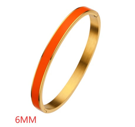 Epoxy Jewelry Ladies Gold Stainless Steel Bracelet