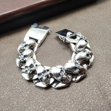 Load image into Gallery viewer, S925 Personality Feather Skull Bracelet For Men