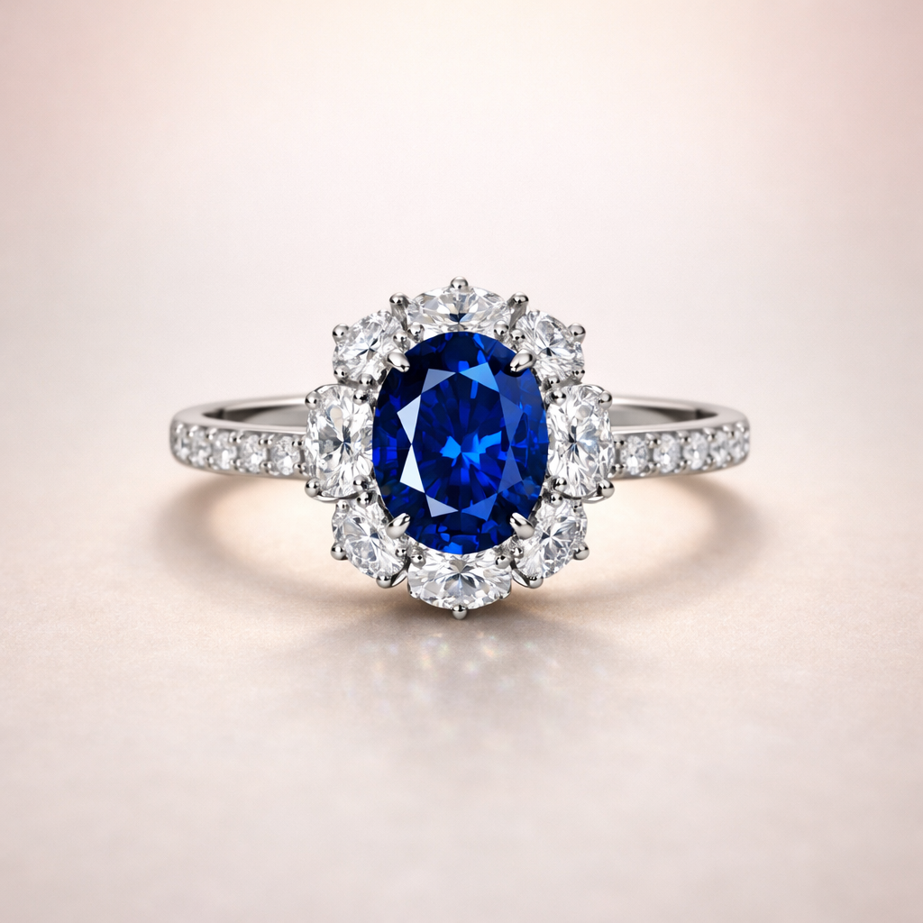 BXINY Certified 2CT Oval Cut Bule Moissanite Ring S925 Silver Sapphire Lab Diamond Halo Wedding Band For Women Fine Jewelry Gift 2 BXINY Certified 2CT Oval Cut Bule Moissanite Ring S925 Silver Sapphire Lab Diamond Halo Wedding Band For Women Fine Jewelry Gift