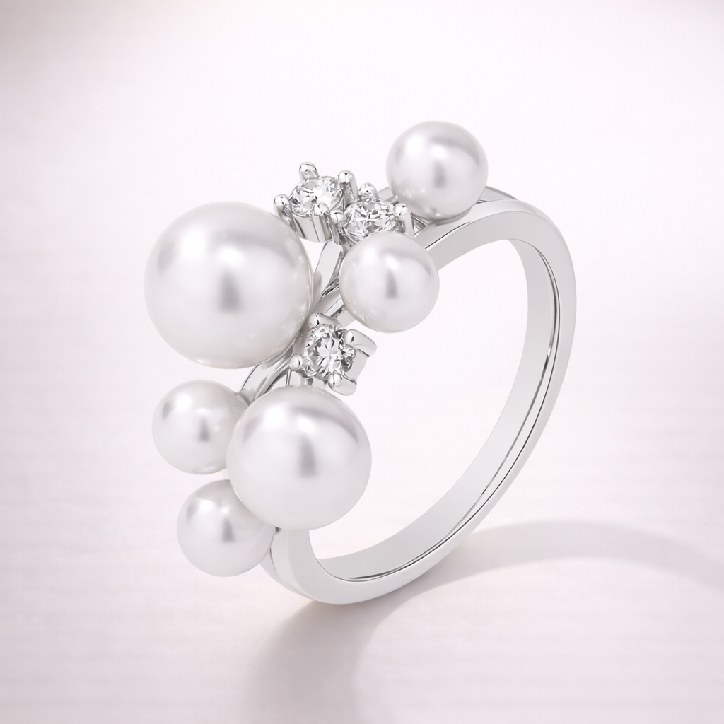 ATTAGEMS Pearl Moissanite Ring DVVS 100% S925 Sterling Silver Plated With18k Gold for Women Engagement Bride Jewelry Luxury Gift 2 ATTAGEMS Pearl Moissanite Ring DVVS 100% S925 Sterling Silver Plated With18k Gold for Women Engagement Bride Jewelry Luxury Gift