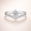 PERFANY 0.5CT Moissanite Ring for Women S925 Pure Silver V-shaped Design Elegant Laboratory Diamond Fashion Jewelry 1 ChatGPT Image Mar 7 2026 03 47 27 PM