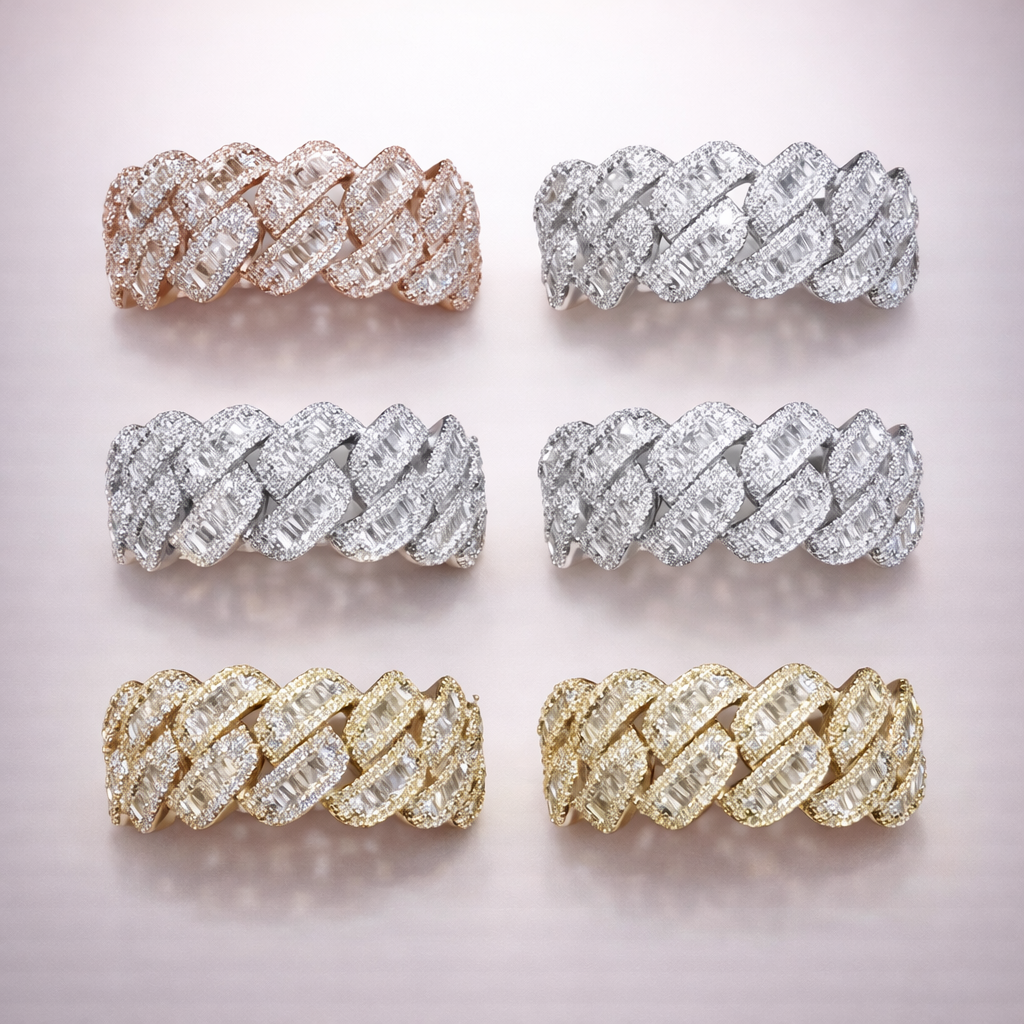 New Iced Out Bling Men Finger Jewelry Full Paved Rectangle Cubic Zirconia 5A CZ Cuban Link Chain Engagement Ring 2 New Iced Out Bling Men Finger Jewelry Full Paved Rectangle Cubic Zirconia 5A CZ Cuban Link Chain Engagement Ring