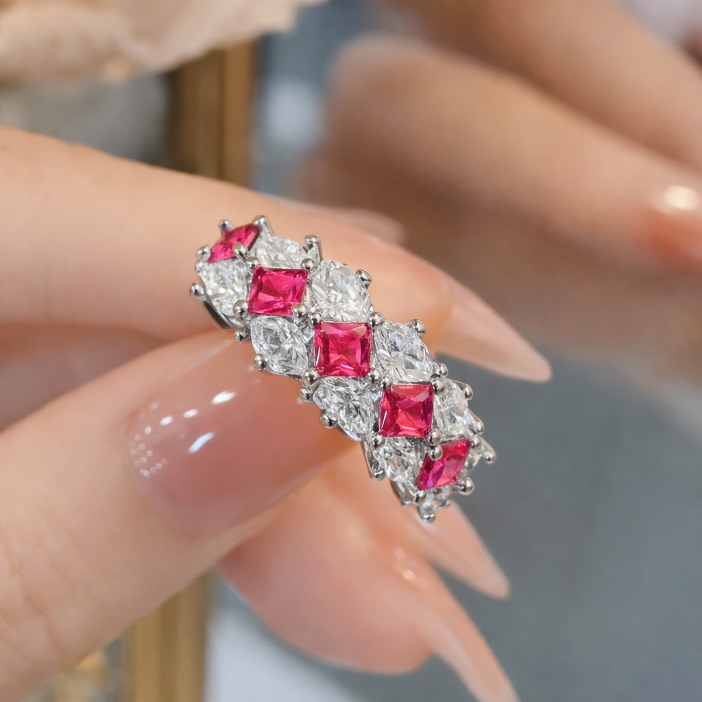 Art Deco Floral Lab Ruby Ring 925 Silver Rose Red Zircon Wedding Band Rings For Women Wedding Banquet Fine Jewelry 2 Art Deco Floral Lab Ruby Ring 925 Silver Rose Red Zircon Wedding Band Rings For Women Wedding Banquet Fine Jewelry