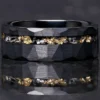 8MM Blcak Meteorite tungsten ring anillos bague homme pareja de compromiso fashion jewelry Men's wedding bands engagement rings