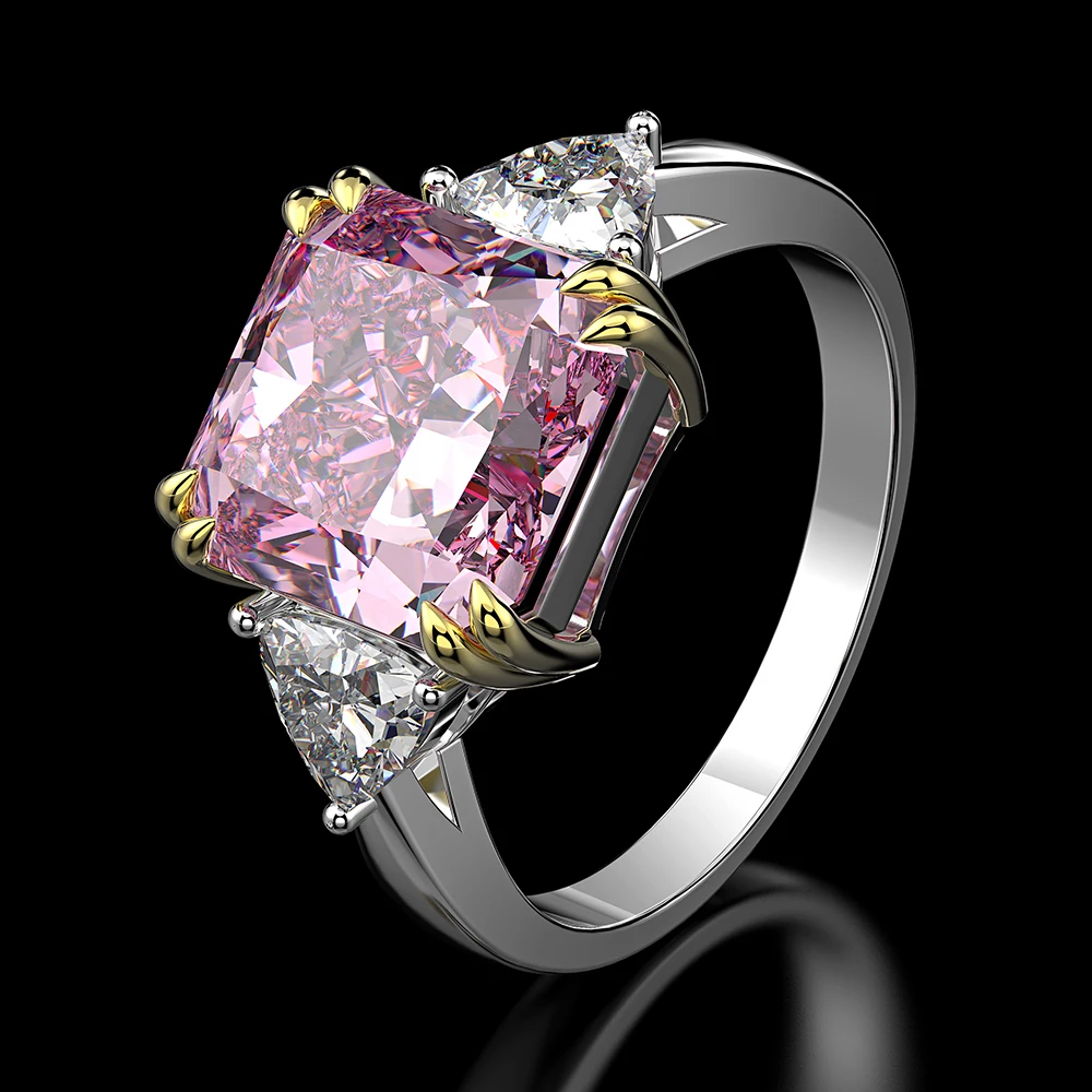 Wong Rain 100% 925 Sterling Silver Created Moissanite Citrine Sapphire Gemstone Wedding Engagement Ring Fine Jewelry Wholesale 3 Wong Rain 100% 925 Sterling Silver Created Moissanite Citrine Sapphire Gemstone Wedding Engagement Ring Fine Jewelry Wholesale - Image 2