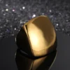 2025 New Fashion Square Rings Female Gold Color 316L Titanium Stainless Steel Big Party Rings For Women Jewelry Anillos Mujer