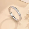 1.5mm Full Moissanite Rings for Women Eternity Wedding Band S925 Sterling Silver D Color Channel Set Lab Diamond Fine Jewelry