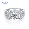 100% 925 Sterling Silver 1ct/2ct Moissanite Labs Diamond Wedding Rings for Man Luxury Proposal Engagement Ring