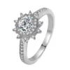 Women's 0.5CT Moissanite Engagement Ring PT950 Platinum Light Luxury Elegant Sparkling Daily Gift Exquisite Band