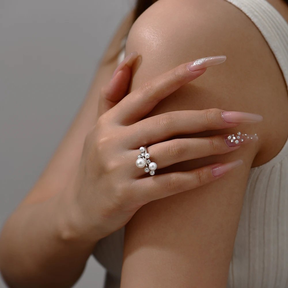 ATTAGEMS Pearl Moissanite Ring DVVS 100% S925 Sterling Silver Plated With18k Gold for Women Engagement Bride Jewelry Luxury Gift 7 ATTAGEMS Pearl Moissanite Ring DVVS 100% S925 Sterling Silver Plated With18k Gold for Women Engagement Bride Jewelry Luxury Gift - Image 6