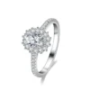 Unique Design Women's PT950 Platinum Ring with 1.0 Carat Oval Moissanite, Stunning Beauty