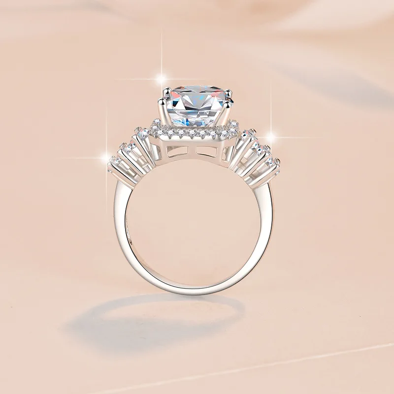 Women's 8 Hearts 8 Arrows Setting Ring PT950 Platinum 5Ct - Women's exclusive, fine cut, bold 5ct luxury 3 Women's 8 Hearts 8 Arrows Setting Ring PT950 Platinum 5Ct - Women's exclusive, fine cut, bold 5ct luxury - Image 2