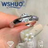 WSHUO 1CT Moissanite Ring for Women S925 Sterling Silver Solitaire Engagement Rings Planet Element Original Design Fine Jewelry