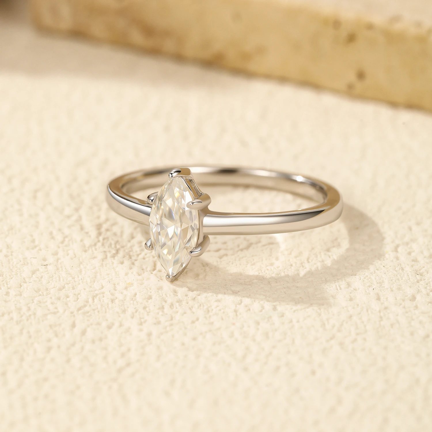 MODIAN D Color Marquise Cut Rhombic Moissanite 925 Sterling Silver Luxury Band Rings For Women Wedding Fine Jewelry Gifts 7 MODIAN D Color Marquise Cut Rhombic Moissanite 925 Sterling Silver Luxury Band Rings For Women Wedding Fine Jewelry Gifts - Image 6