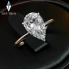 1-4 Carat Pear Cut D Color Moissanite Rings 925 Sterling Silver Waterdrop Diamond Ring Engagement Wedding Bands Jewelry with GRA