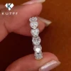 3/4/5mm Heart Cut Moissanite Eternity Band For Women Certified Lab Diamond Stackable Wedding Band 925 Silver Engagement Ring