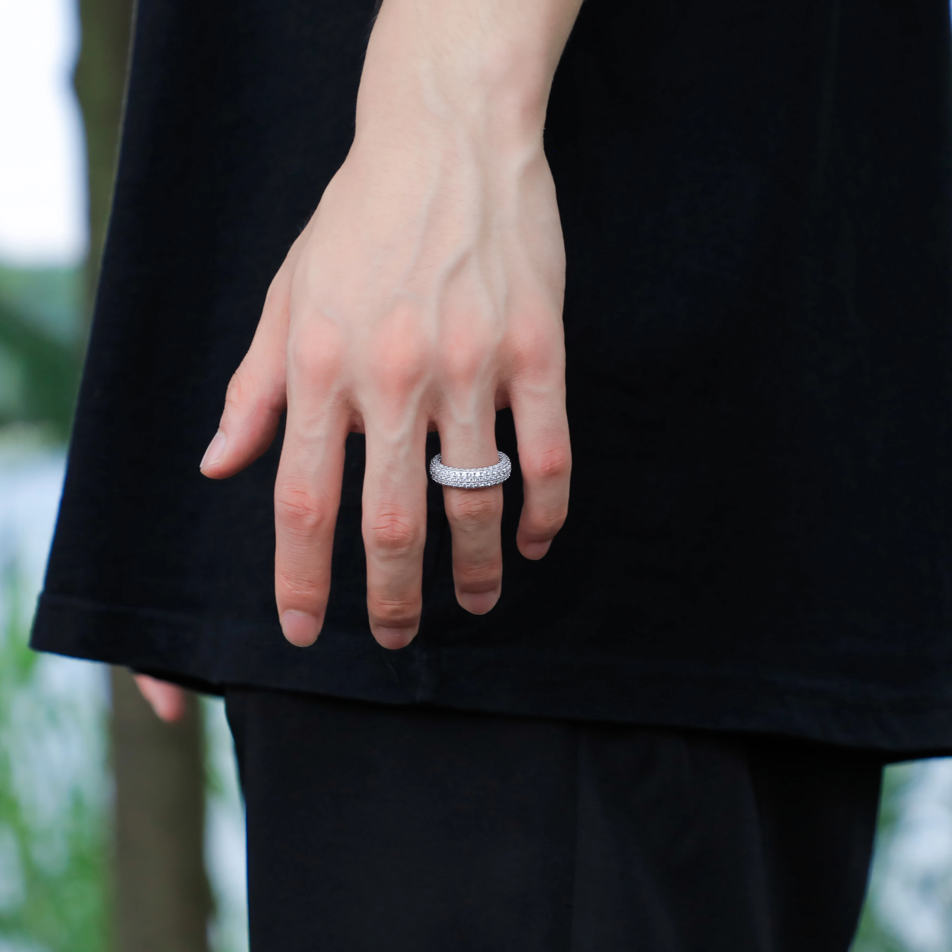 TOPGRILLZ 925 Sterling Silver Stamp Full Iced Out Cubic Zirconia Mens Women Engagement Rings Charm Jewelry For Gifts 4 TOPGRILLZ 925 Sterling Silver Stamp Full Iced Out Cubic Zirconia Mens Women Engagement Rings Charm Jewelry For Gifts - Image 3