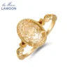 LAMOON Vitage Luxury Palace style Natrual White Crystal Ring For Women 925 Sterling Silver Gold Vermeil Fine Jewelry Accessories