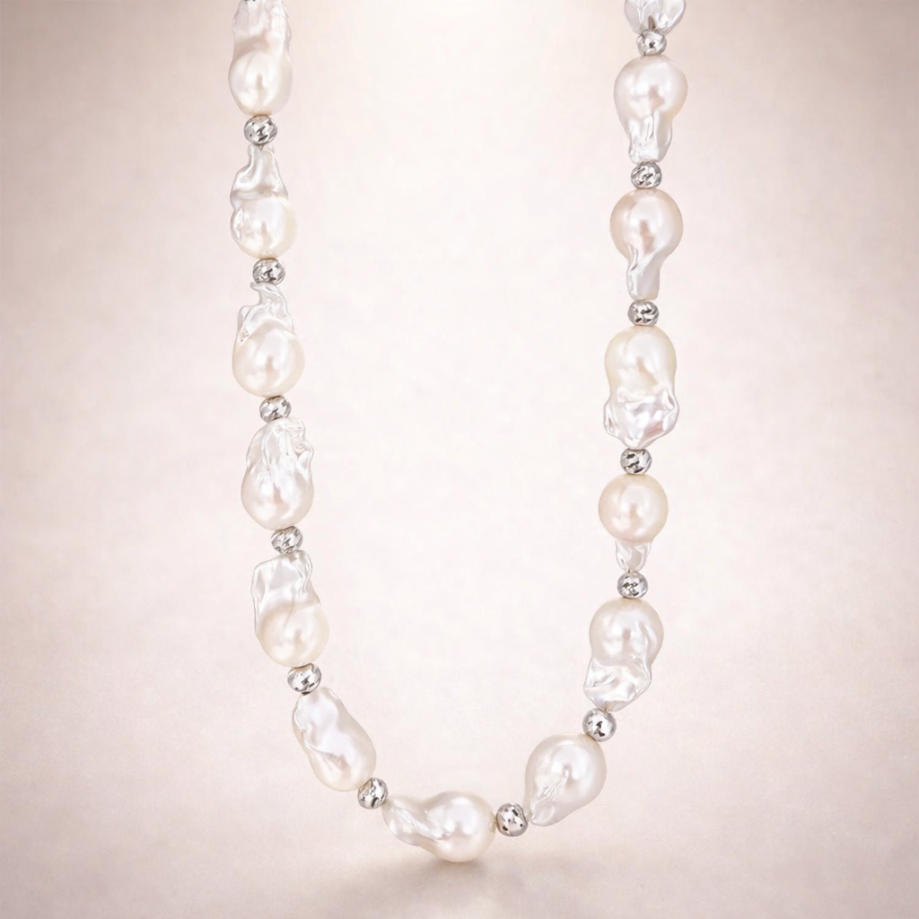 MYSOYA 14-18mm White Baroque Freshwater Pearl Necklace With Gift Box Perfect Gift For Wedding Birthday Christmas New Year 2 MYSOYA 14-18mm White Baroque Freshwater Pearl Necklace With Gift Box Perfect Gift For Wedding Birthday Christmas New Year