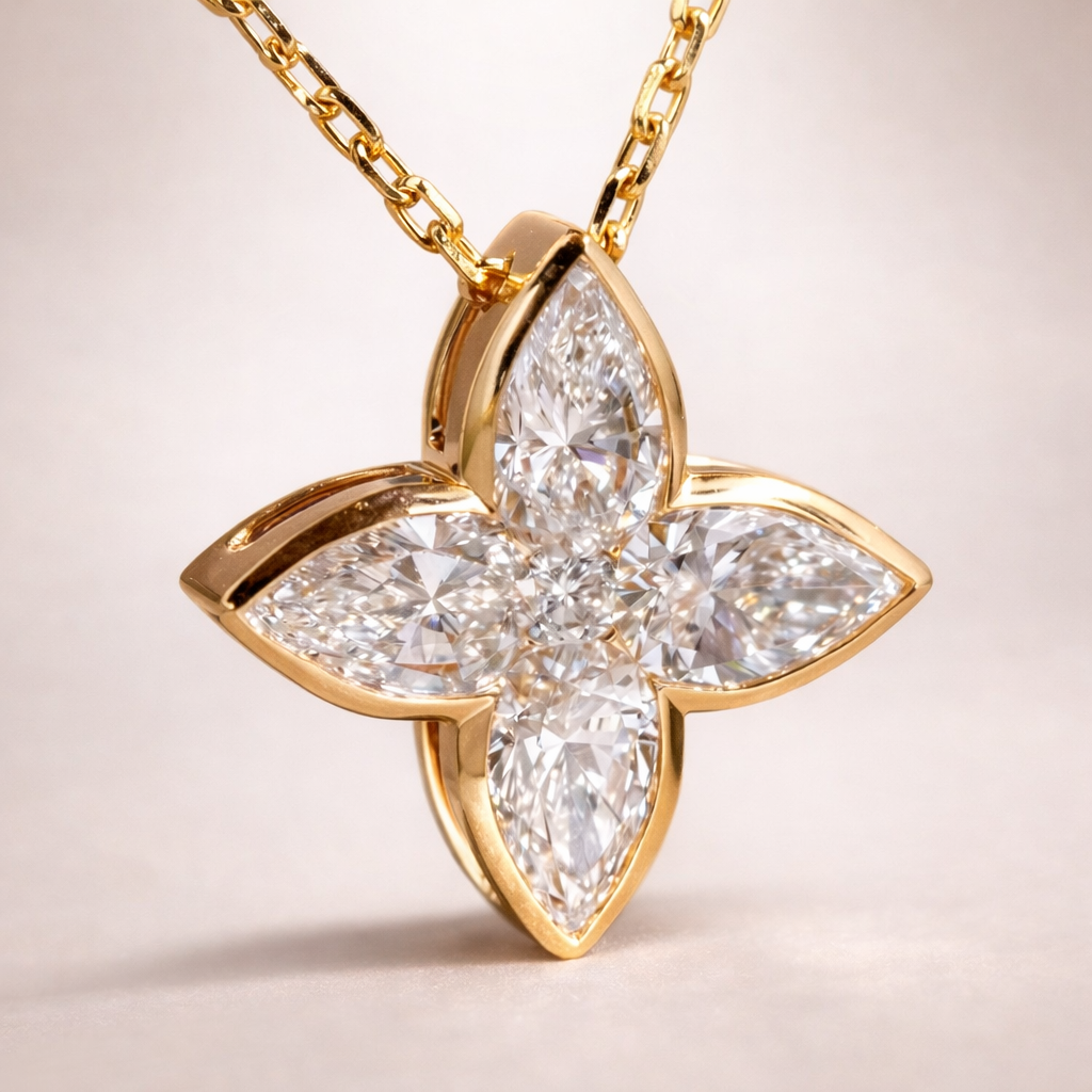 MUXIFC Full Moissanite Pendant Necklaces Fashion Flower Pear/Round Cut Diamond Neck Chain S925 Silver Wedding GRA Jewelry Gifts 2 MUXIFC Full Moissanite Pendant Necklaces Fashion Flower Pear/Round Cut Diamond Neck Chain S925 Silver Wedding GRA Jewelry Gifts