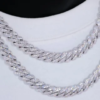 10mm Diamond Cuban Link Chain White Gold/18K Gold Plated Bling 5A+ CZ Necklace Rapper Hip Hop Luxury Jewelry for Men and Women