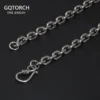 Real Pure 925 Sterling Silver 2.5 3 4 5mm Cable Link Chain Necklaces For Men And Women Vintage Viking Link Chain Punk Jewellery