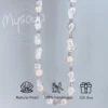 MYSOYA 14-18mm White Baroque Freshwater Pearl Necklace With Gift Box Perfect Gift For Wedding Birthday Christmas New Year